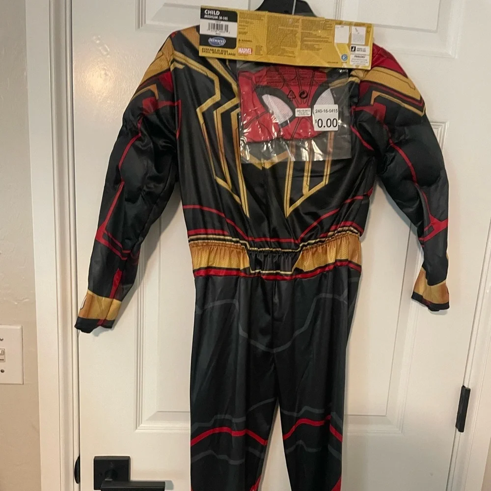 Marvel‎ Spider-man Integrated Suit Muscle chest Light Up costume Size  M - Picture 3 of 5